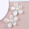 Parche de Flor Grande de Dos Tonos Degradado de 33 mm Pasador de Flor Irregular Accesorios para Zuecos DIY Estilo Chino