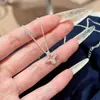 Colar Estrela Estilo Coreano Nicho Joias de Luxo Leve Pingente Feminino Corrente Clavícula Versátil Trevo Doce