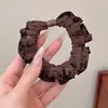 Goma para el pelo de encaje con estampado de leopardo estilo coreano para mujer, nuevo modelo 2026, alta elasticidad, liga para el pelo duradera, accesorio para el pelo