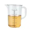 Taza medidora de PC de grado alimenticio para tienda de té de leche, cilindro medidor acrílico resistente a altas temperaturas, 500 ml, taza medidora comercial de grado alimenticio