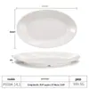 Prato de Peixe Oval Branco Melamina A5 Prato de Cintura Grande Restaurante Hotel Porcelana de Imitação Louça Prato em Forma de Dan Prato de Plástico