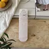Celebridade da Internet Songmu "Série Primavera e Verão Leve Lago Luz Pêssego Rosa Meias com Laço Meias Femininas de Cano Médio Estilo Coreano Meias Empilháveis