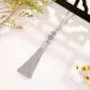 Marcador de Página com Franja de Borla de Sementes de Cabaça 8cm Pingente Pequeno para DIY Borlas Ornamentos de Estilo Antigo Charms Sachês Perfumados Caixa de Presente Acessórios para Headwear