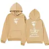 Sudadera con capucha de diseño de marca de moda con estampado de letras y cabeza de lobo es simple y versátil