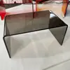 Mesa pequeña para ventanal de dormitorio, tablero de acrílico transparente, vidrio templado, diseño minimalista, adecuada para uso doméstico como tocador o mesa de centro
