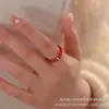 Anel de Pérola e Ágata Vermelha do Sul Estilo Chinês Novo de 4mm para Mulheres, Anel Único com Contas em Design Multicamadas, Atacado em Estoque