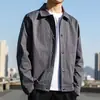 Jaqueta Nova Masculina Primavera e Outono 2024 Jaqueta Masculina Fina Camada Única Camisa de Trabalho Masculina Top Casual de Negócios