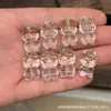 Cristal Branco Piezoelétrico com Furos em Todos os Lados, Miçanga de Cintura Integrada de Corpo Inteiro e Costas em Nuvem, Combinado com Acessórios DIY para Criação de Pulseiras