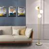 Lámpara de Pie Vertical Moderna Simple Lámpara de Piso Sala de Estar Estilo Nórdico Estilo Americano Dormitorio Estudio Lámpara de Belleza Lámpara de Mesa Personalizada de Múltiples Cabezales