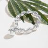 Pulsera Elástica de Moda Transfronteriza Europea y Americana Ccb Plata Coma Grande con Cuentas Diseño Versátil Joyería con Símbolo de Puntuación