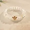 Pulsera de Cristal con Perlas de Cristal Natural Optimizada Pulsera Versátil de Nicho Joyería de Moda de Lujo Ligero Venta al por Mayor para Mujeres