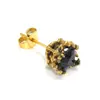 Pendientes redondos europeos y americanos de moda con temperamento ins, incrustados con circonita, pendientes de acero de titanio de alta gama de nicho, unisex