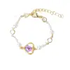 Pulsera de Flores Secas de Resina de Venta Caliente Transfronteriza, Flores Reales, Chapado en Cobre, Oro Real, Conservación del Color, Festival de Sakura de Wuhan, Joyería de Mano Exquisita