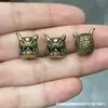 Cuentas de barril finamente elaboradas en cobre puro con incrustaciones, cuentas espaciadoras, motivos de león y danza del león, pulseras, collares y colgantes hechos a mano para DIY