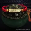 Pulsera de Éxito de Alto Rango Estilo Étnico Trenzado Pulsera de Cuerda Roja con Nombre Grabado, Regalo Perfecto para Exámenes de Ingreso a la Preparatoria y Universidad