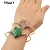 WT-B639 comercio exterior al por mayor gema forma de estrella pulsera de latón ajustable para niña accesorios básicos diarios