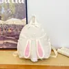 Mochila de Conejo Linda de Color Sólido Mochila para Niñas Bolsa para la Escuela y el Trabajo Nueva Mochila de Conejito