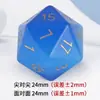 Pedra de Olho de Gato Azul Mineral Estéreo Multifacetada Jogo de RPG Dnd Dado de Gema Sintética Multifacetado Conjunto de Dados Trpg Digitais Z01
