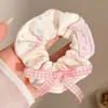 Scrunchie de Laço Estilo Coreano para Crianças Meninas, Elástico de Cabelo Fofo para Coques, Corda de Cabelo de Alta Elasticidade Acessório de Cabelo