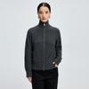 Cárdigan de Punto de Cachemira para Mujer Estilo Retro con Cremallera y Cuello Alto Chaqueta de Manga Larga Estilo Occidental Rayas Lana Base Suéter para el Trabajo