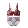8970 Conjunto de Lencería Francesa Fina Sexy para Mujer de Busto Pequeño Sujetador Push-up Anti-Caída y Conjunto de Bragas Venta al por Mayor Dropshipping