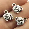 12x9mm 0.5g Plata Antigua Retro DIY Accesorios de Aleación Lindo Animal Elefante Colgante