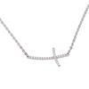 Collar de plata de ley 925 personalizado, sencillo, estilo coreano, elegante, con incrustaciones de diamantes, cadena de clavícula cruzada, collar de moda para mujer.