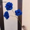 Rosa Diamante Artificial de Três Cabeças para Casamento Decoração de Salão de Casamento Flores de Seda Decoração Suave para Janela Materiais de Flores para Paisagismo Arranjo de Flores para Corredor