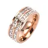 Moda Luxo Leve Ins Alto Padrão Anel de Estrelas Masculino e Feminino Anel Simples e Duplo Aço Titânio Sem Desbotamento Diamante Anel de Casal