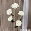 Flores de Casamento Brancas Simulação Flores de Casamento Arranjo de Cena Flores Artificiais Paisagismo Flores de Fileira no Chão Decoração Suave Arte Floral Arranjo de Flores Rosas
