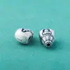 Nuevo S999 Plata Pura Retro Mate Cabeza de Buda de Tres Vías Antigua Accesorios DIY Pulsera Wenwan Pulsera Bodhi Accesorios