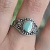 Excelente Nuevo Anillo de Imitación de Plata Tailandesa Grabada Estilo Vintage Transfronterizo, Fabricante de Joyería Étnica con Goteo de Aceite para Mujeres Europeas y Americanas