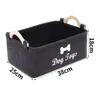 Amazon Cesta de Armazenamento para Pets com Alça de Madeira e Feltro Cesta de Armazenamento de Roupas Caixa de Armazenamento de Brinquedos Caixa de Armazenamento de Lanches para Casa