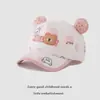 Gorra de Béisbol con Estampado de Oso Dulce para Niños, Transfronteriza, 1-3 Años, Sombrero de Sol para Niños, Gorra de Béisbol Nueva y Linda para Bebé