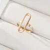 Anel de Aço Inoxidável Estrela de Cinco Pontas Nova Moda Transfronteiriça Anel Personalizado Cortado Vazado Coração de Pêssego Redondo Simples de Aço Titânio