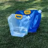 Bolsa de Agua Grande de Gran Capacidad para Exteriores para Montañismo, Viajes, Camping, Bolsa Suave de Plástico para Almacenamiento de Agua, Transparente, Plegable, Paquete a Granel