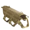 Arnés táctico tipo chaleco para mascotas para perros medianos y grandes, chaleco con attachment externo MOLLE, ropa ajustable para perros para entrenamiento al aire libre