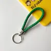 Chaveiro de corda de couro trançado com detalhes chaveiro de casal chaveiro de carro pequeno presente chaveiro colorido atacado