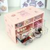 Sanrio caixa de armazenamento Sanrio desktop caixa de armazenamento multifuncional à prova de poeira com gaveta de armazenamento cosméticos caixa de papelaria