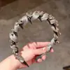 Diadema Coreana de Malla de Alta Gama con Pedrería, Estilo Versátil de Lujo Ligero, Accesorio para el Cabello Elegante y con Estilo