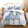 Ropa de cama estampada de animales caballo 3D de tres piezas transfronteriza Amazon Europa y Estados Unidos comercio exterior venta caliente a mapa