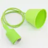 Porta Lámpara de Araña de Silicona Colorido Cable Colgante Porta Lámpara Colgante Bombilla LED Casquillo de Rosca E27 con Cable Porta Lámpara de Araña