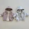 Ropa de Bebé Estilo Coreano para Primavera y Otoño, Sudadera con Capucha y Cremallera para Niños, Sudadera Casual con Cremallera Única