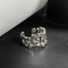 Anillo de lava irregular de viento frío para joyería de Qingdao, anillo de apertura simple de diseño europeo y americano