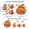 Nuevas Pegatinas de Ventana de Vidrio de Calabaza de Dibujos Animados para Halloween, Gato Negro, Caramelo, Murciélago Pegatinas Estáticas, Suministros de Decoración Festiva para Tiendas