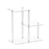 Organizador de Mesa Acrílico Multi-Camadas Porta-Revistas de Chão Estilo Ins Transparente Minimalista Estante de Livros Feito Sob Medida