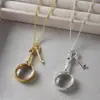 Estilo Coreano Artesanía Pesada Diseño de Nicho Moda Lupa Collar Estilo Blogger Coreano Estilo Ins Collar de Moda Versátil