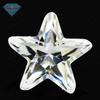 Huagang gema de cinco pontas estrela de zircão branco nua superfície do anel de pedra Estrela apontou fundo Wuzhou artificial cz Hao pedra atacado