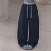 Pantalones Casuales para Niñas 2026 Nuevo Estilo Otoño, Pantalones Anchos de Pierna con Cintura de Retazos para Niños Medianos y Grandes, Pantalones Curvos de Contraste de Color, Pantalones Largos para Exteriores de Primavera y Otoño