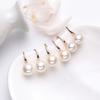 Aretes de Perla Natural Aretes de Plata S925 Tacones Altos Estilo Coreano Elegantes Moda Versátil Populares Aretes de Gancho para Mujer